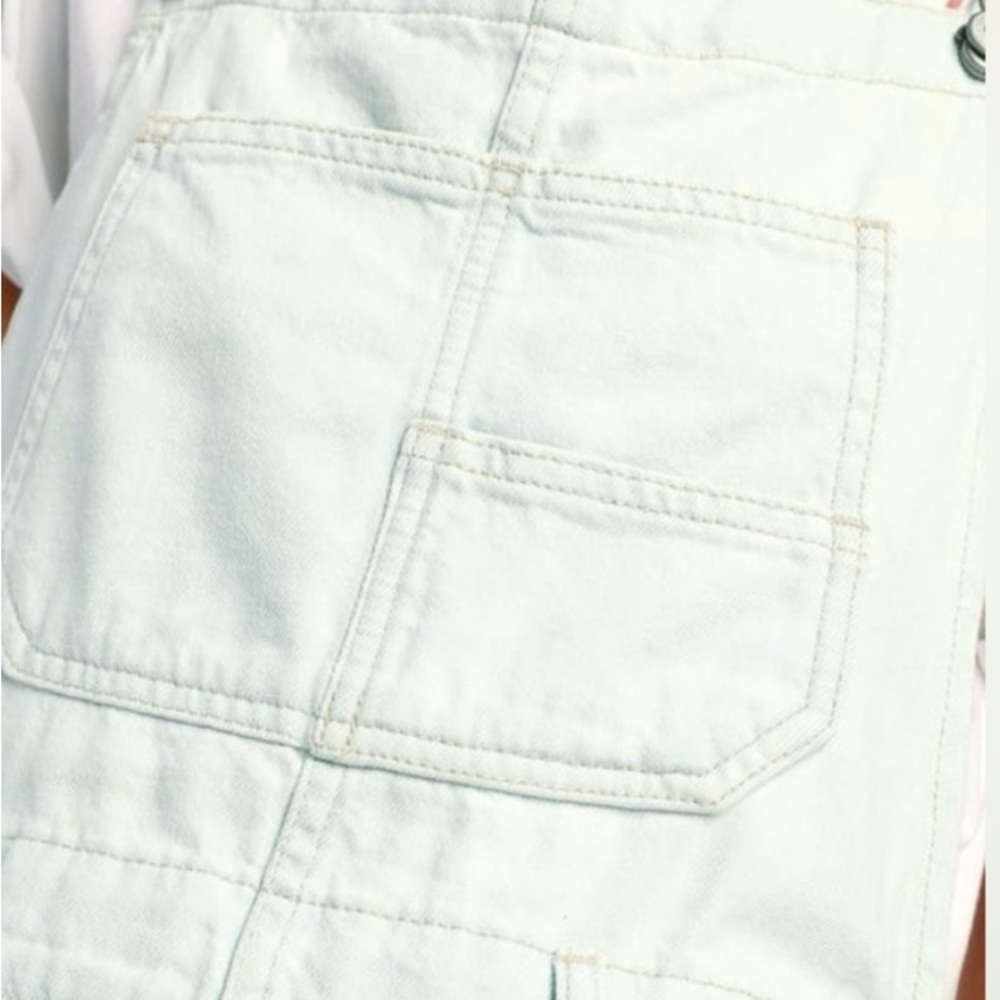 Free People Blue Denim Overalls Relaxed Fit - Picture 6 of 6